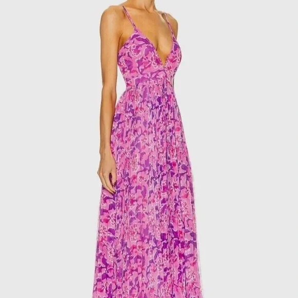 Rococo Sand Vibrant Pink and Purple Maxi Dress - Picture 5 of 5